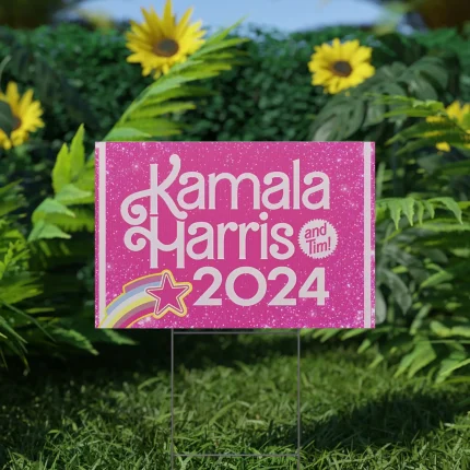 Madam President Harris 2024 And Tim Yard Sign