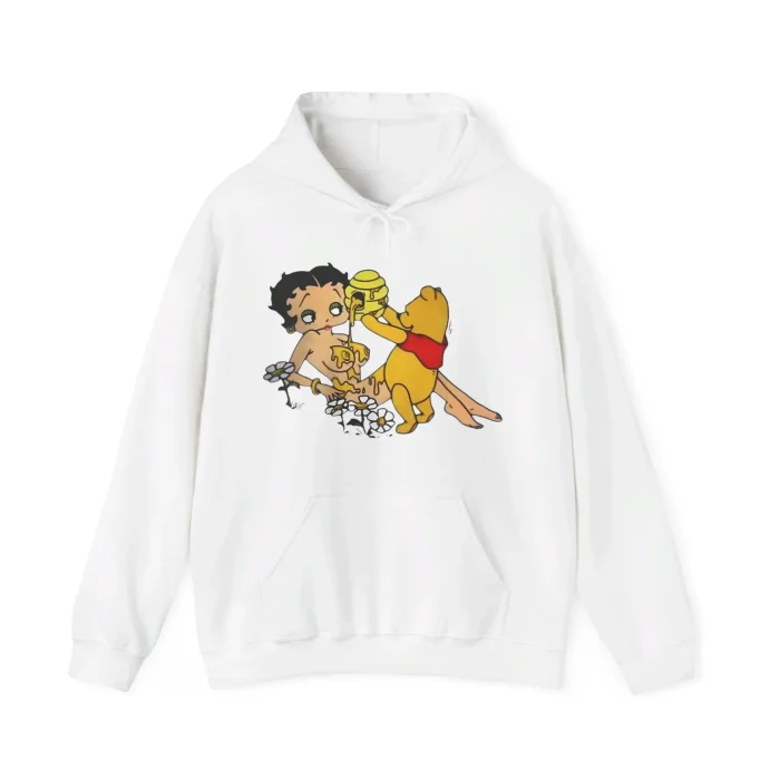 Winnie The Pooh Pouring Honey On Betty Boop Shirt