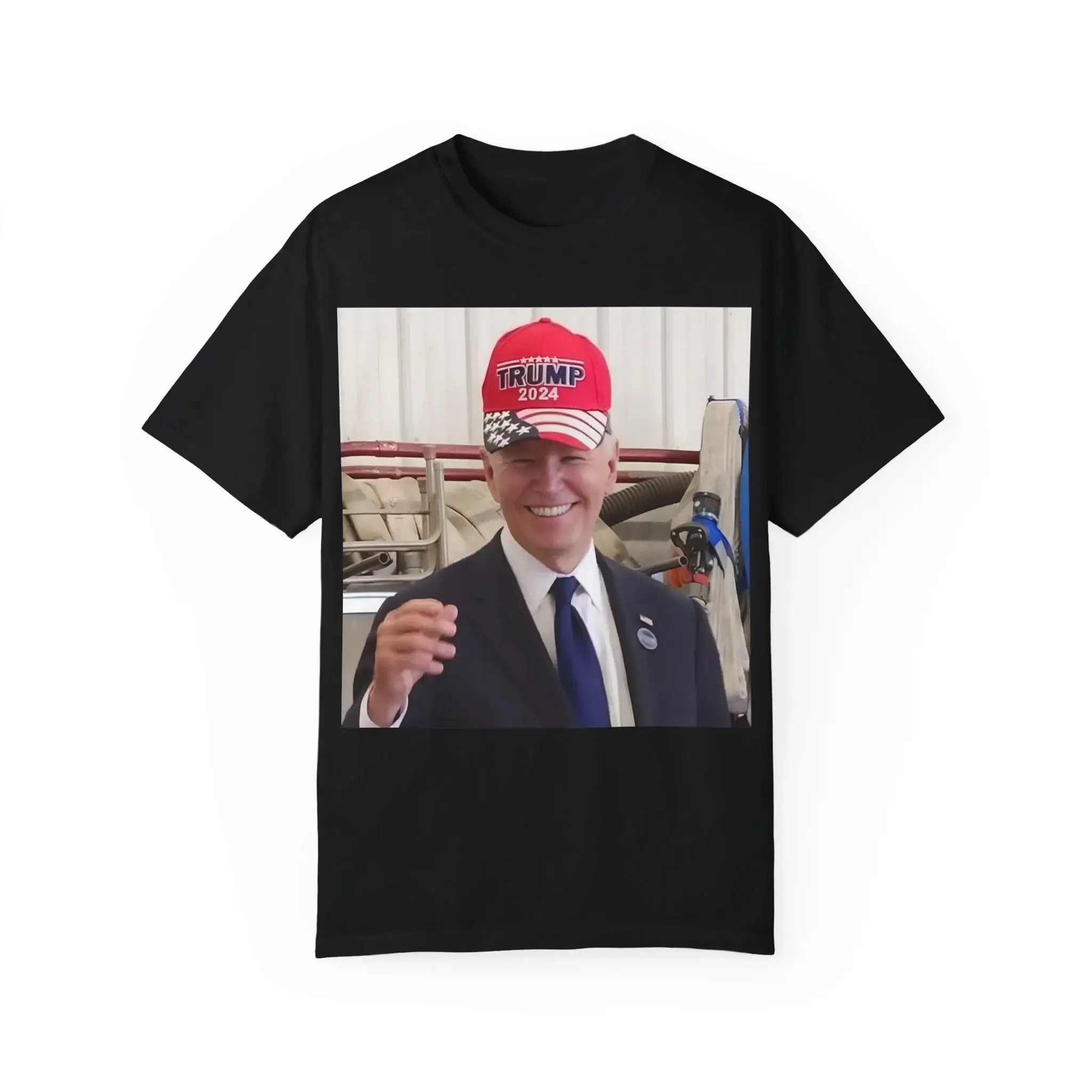 Biden-Wearing-Trump-Hat-T-Shirt Biden Wearing Trump Hat Shirt