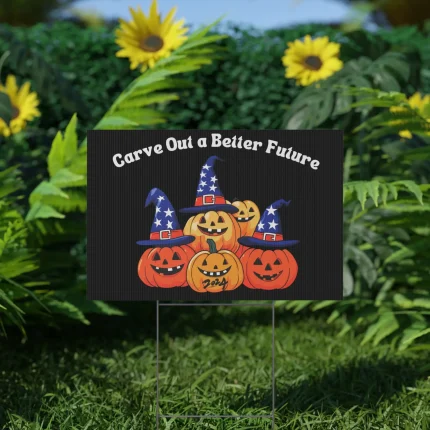 Carve Out a Better Future Halloween Yard Sign