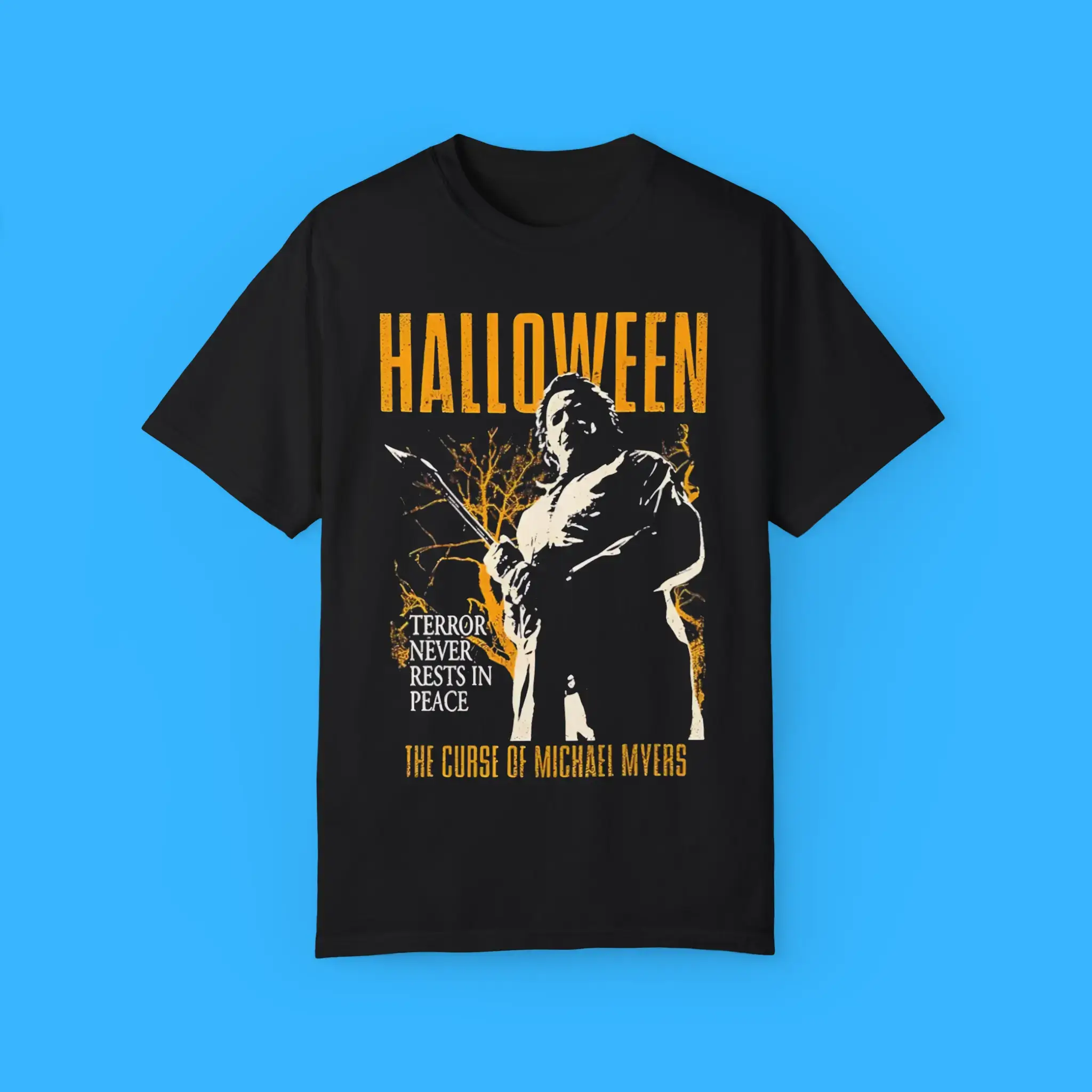 Michael-Myers-Terror-Never-Rest-In-Peace-Halloween-T-Shirt Michael Myers Terror Never Rest In Peace Halloween Shirt