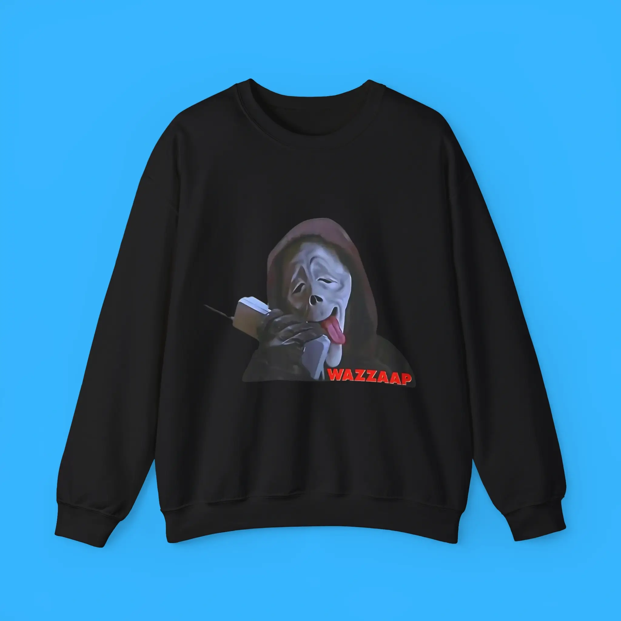 Scary-Movie-Scream-Wazzup-Sweatshirt Scary Movie Scream Wazzup Shirt