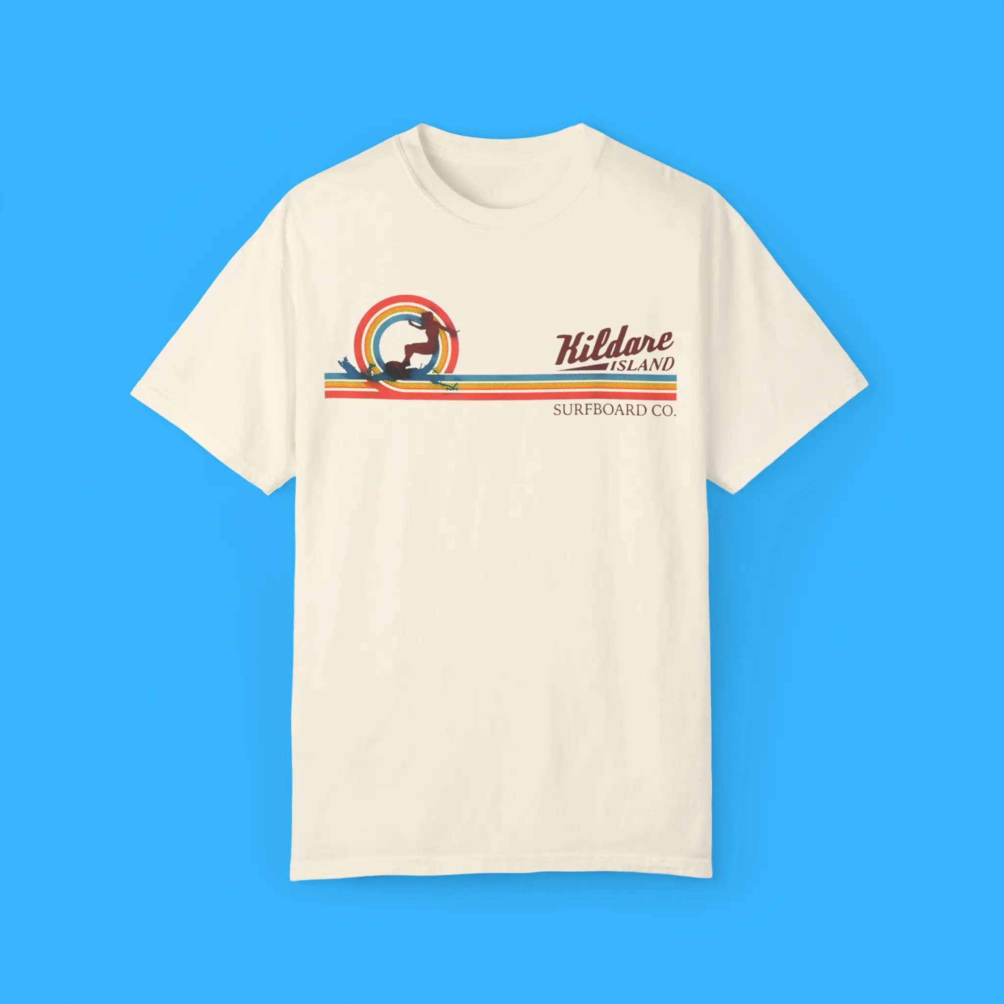 Girl-Surfing-Kildare-Island-T-Shirt Girl Surfing Kildare Island Shirt