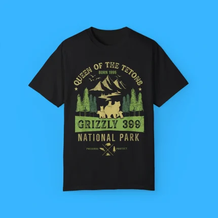 Queen Of The Tetons Grizzly 399 National Park 1996-2024 Shirt