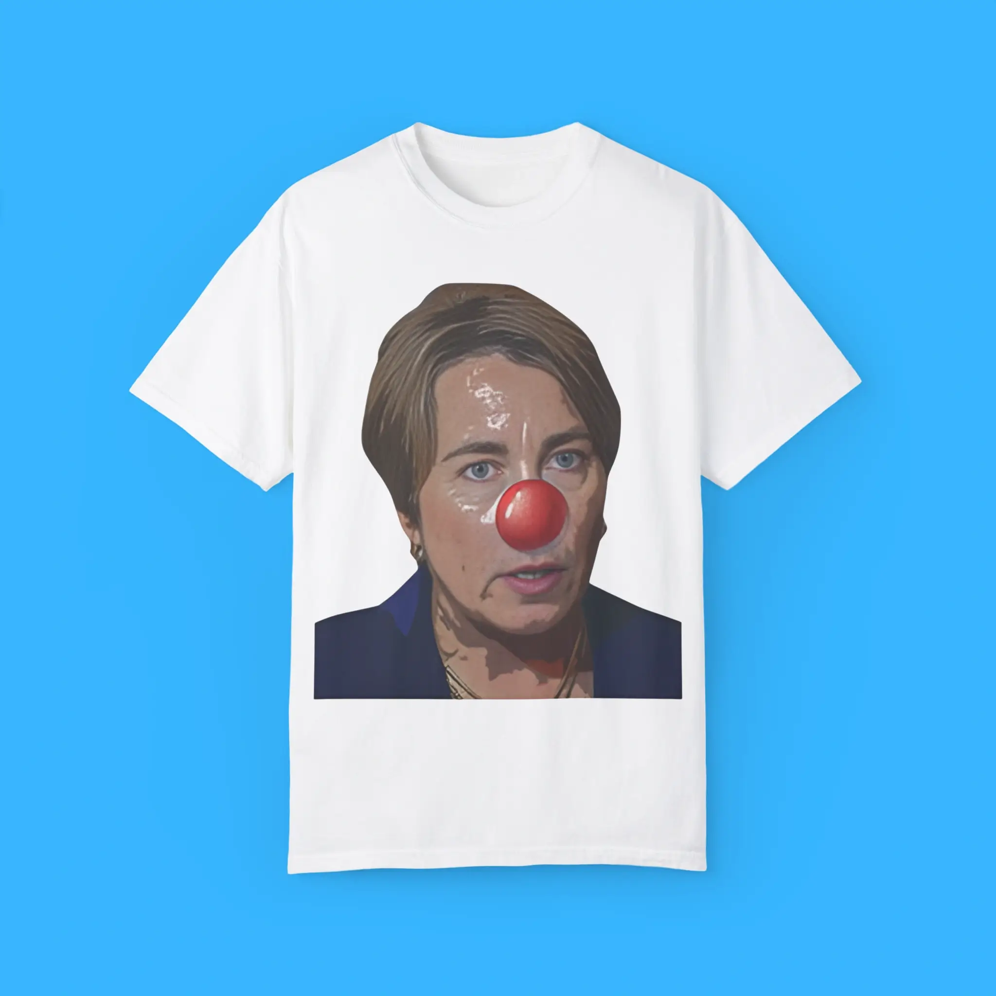 Maura-Healey-Cartoon-Clown-Nose-T-Shirt Maura Healey Cartoon Clown Nose Shirt
