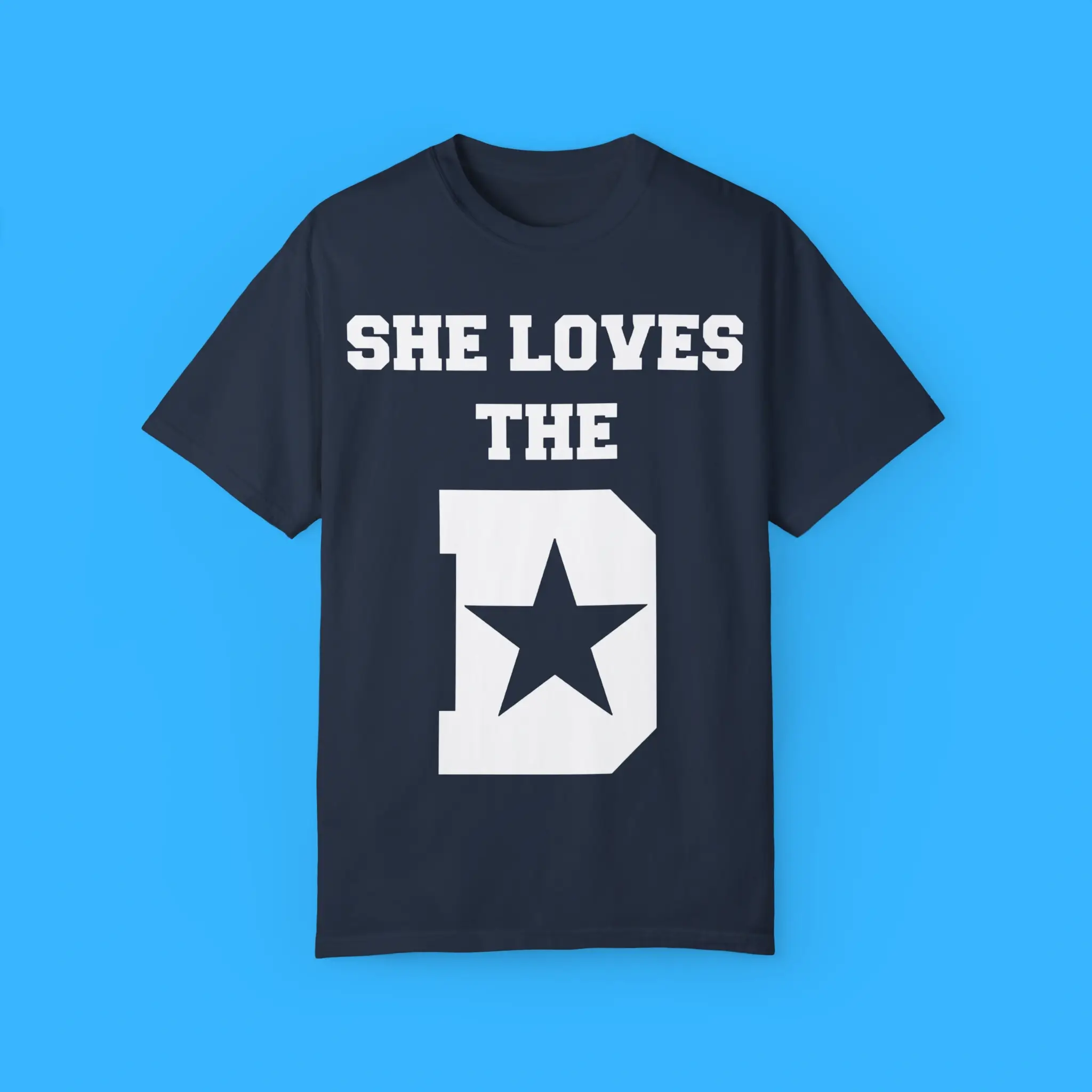 She-Loves-The-D-Dallas-Texas-Pride-Blue-T-Shirt She Loves the D Dallas Texas Pride Shirt