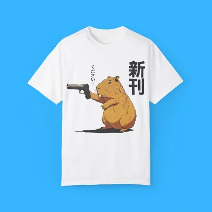 Capybara Holding A Gun Shirt