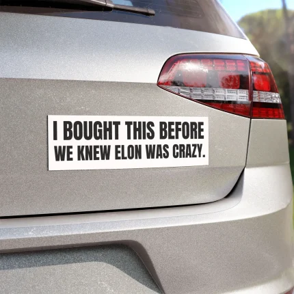 I Bought This Before We Knew Elon Was Crazy Sticker