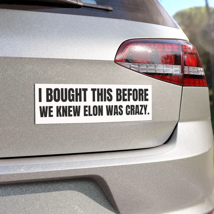 I Bought This Before We Knew Elon Was Crazy Sticker