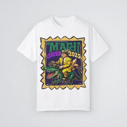 Trump Mardi Gras 2025 Rex Dinosaur New Orleans Shirt