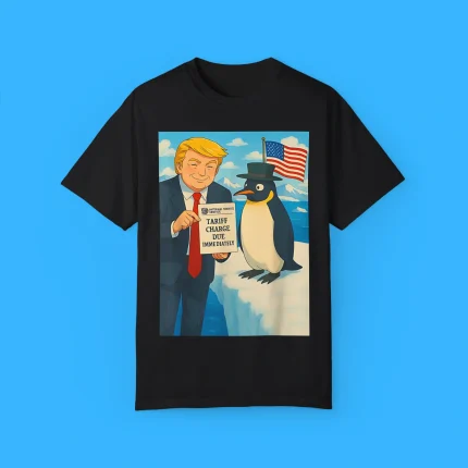 Trump Imposing Tariff On Penguin Anime Politics Meme Shirt