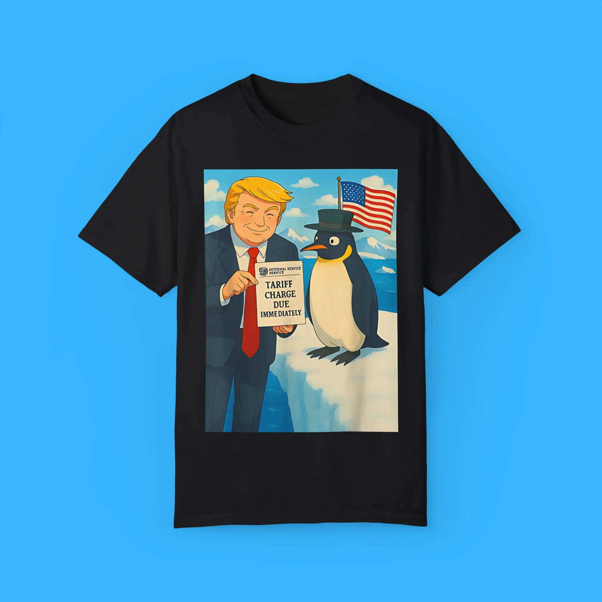 Trump-Imposing-Tariff-On-Penguin-Anime-Politics-Meme-Shirt Trump Imposing Tariff On Penguin Anime Politics Meme Shirt