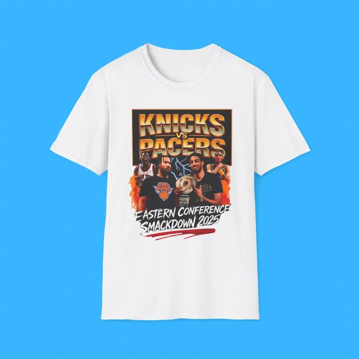 Knicks vs Pacers Eastern Conference Smackdown 2025 White Shirt