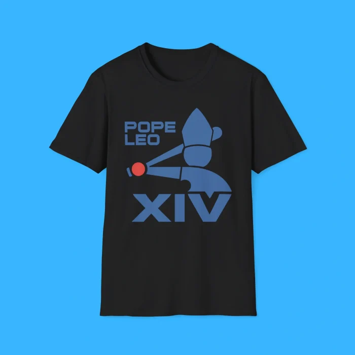 Pope Leo XIV Baseball Logo Black Shirt