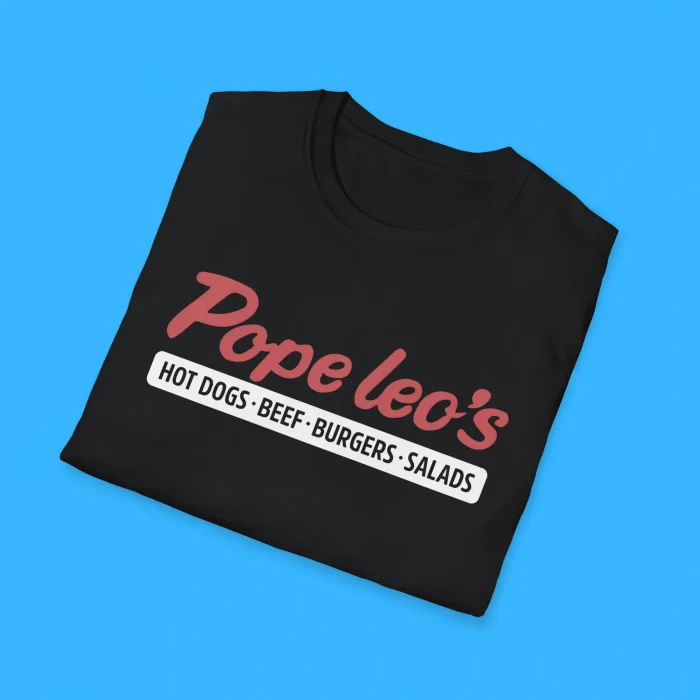 Pope Leo's Hot Dogs Black Shirts