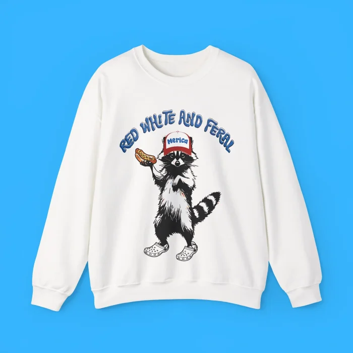 Red White And Feral Sweatshirt