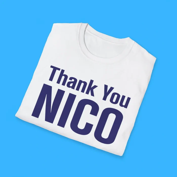 Thank You Nico White Shirts