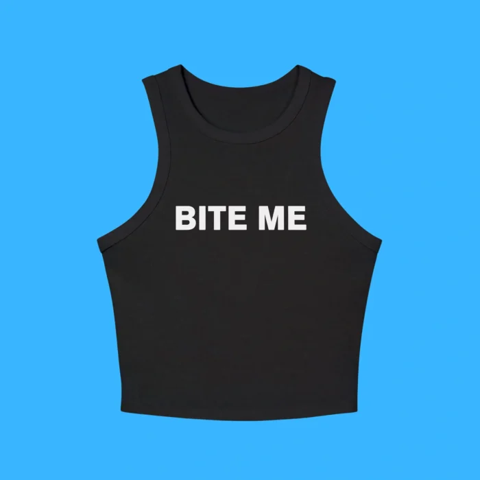 Bite Me Black Baby Tank