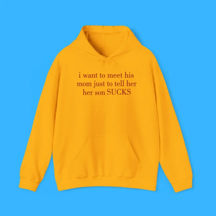 I Want To Meet His Mom Just To Tell Her Her Son Sucks Hoodie