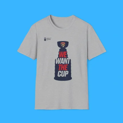 Stanley Cup Final 2025 We Want the Cup Grey Shirt