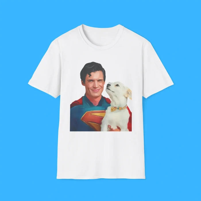 Clark Kent And Krypto The Superdog White Shirt