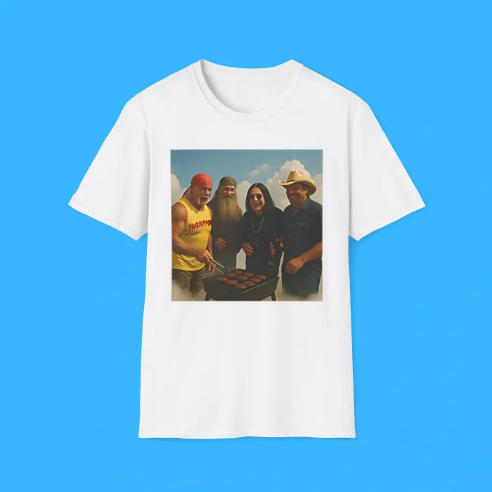 Hulk Hogan Ozzy Osbourne Phil Robertson Toby Keith White Shirt