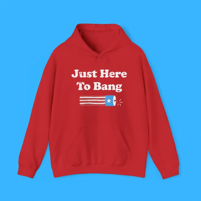 Just Here To Bang Hoodie