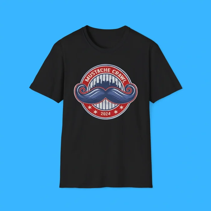 Mustache Crawl 2025 Black Shirt