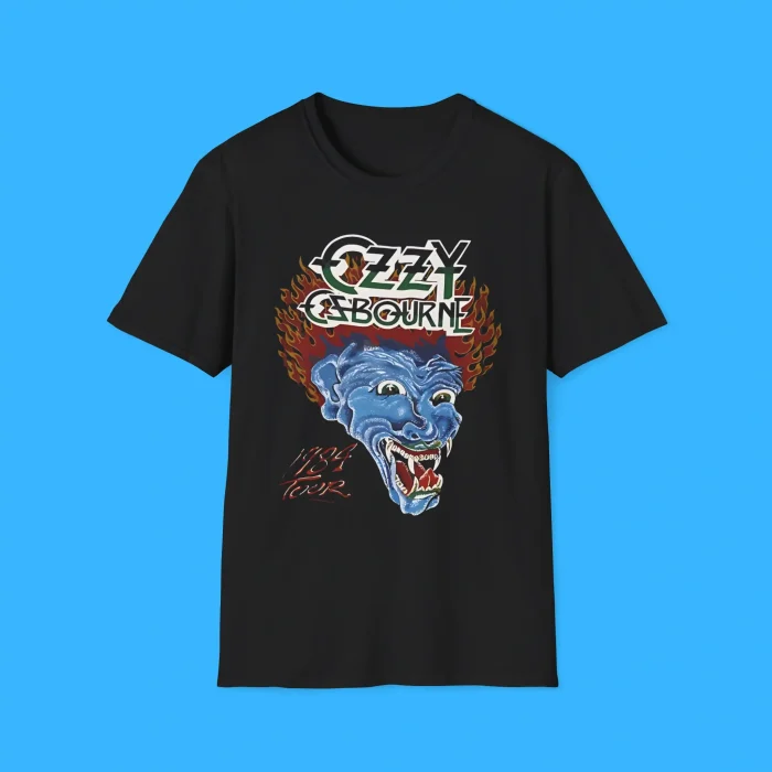 Ozzy Osbourne Blue Demon Tattoo 1984 Tour Shirt