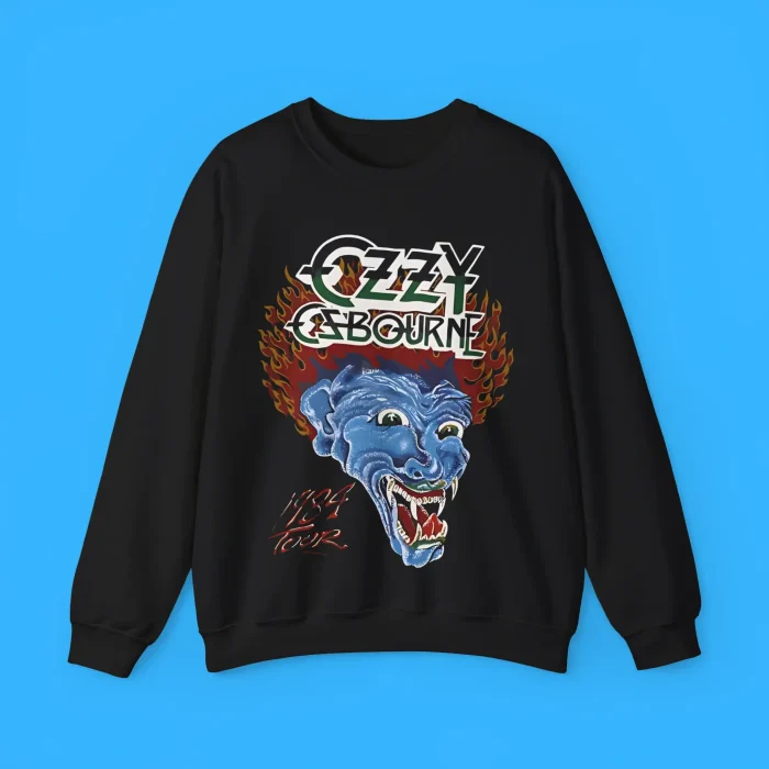 Ozzy Osbourne Blue Demon Tattoo 1984 Tour Sweatshirt