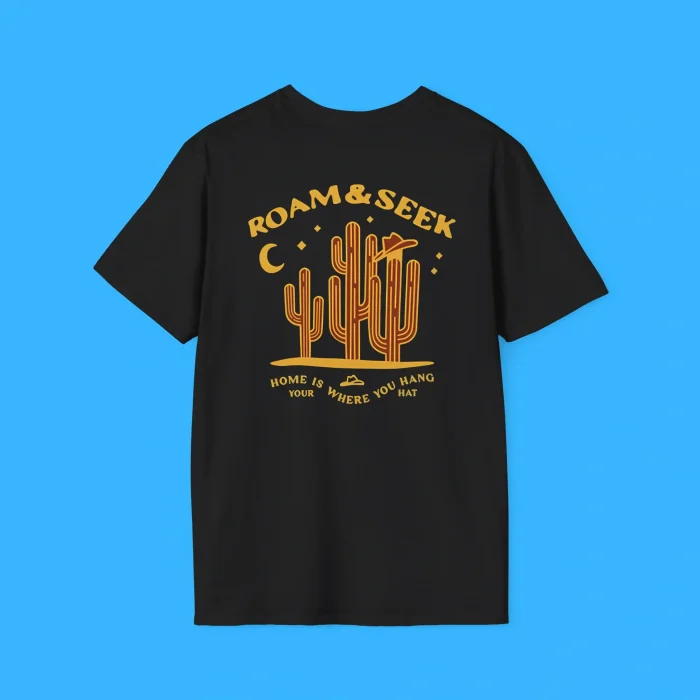 Roam & Seek Home is Where You Hang Your Hat Black Shirt
