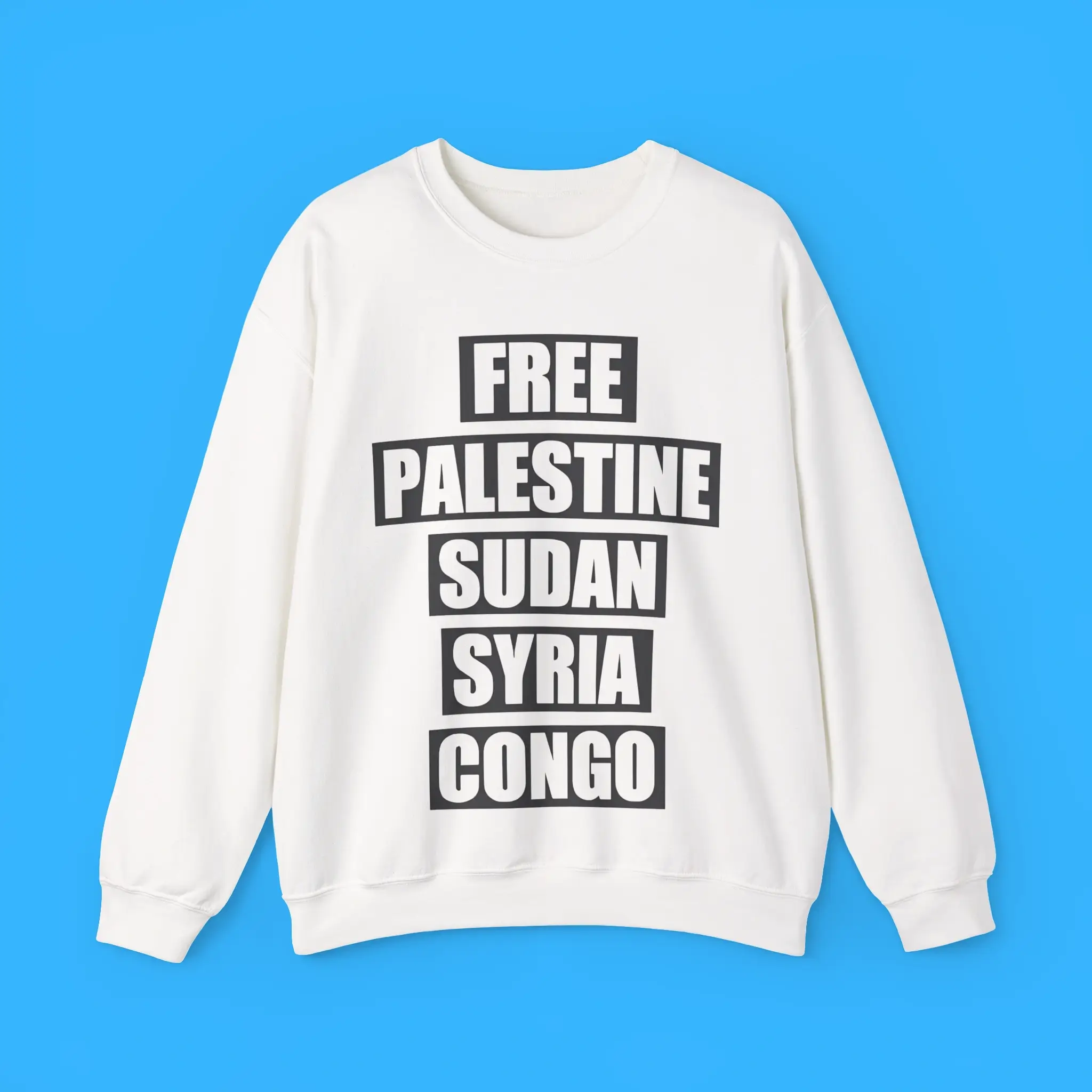 Free-Palestine-Sudan-Syria-Congo-Sweatshirt Free Palestine Sudan Syria Congo Sweatshirt