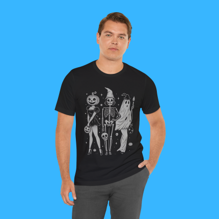 Halloween Skeleton Spooky Girl Squad Person Shirt
