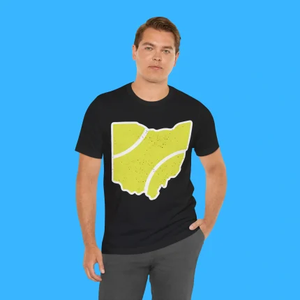 Ohio Tennis Ball Map Person Shirt