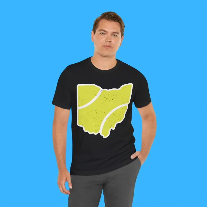 Ohio Tennis Ball Map Person Shirt