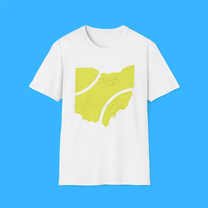Ohio Tennis Ball Map White Shirt