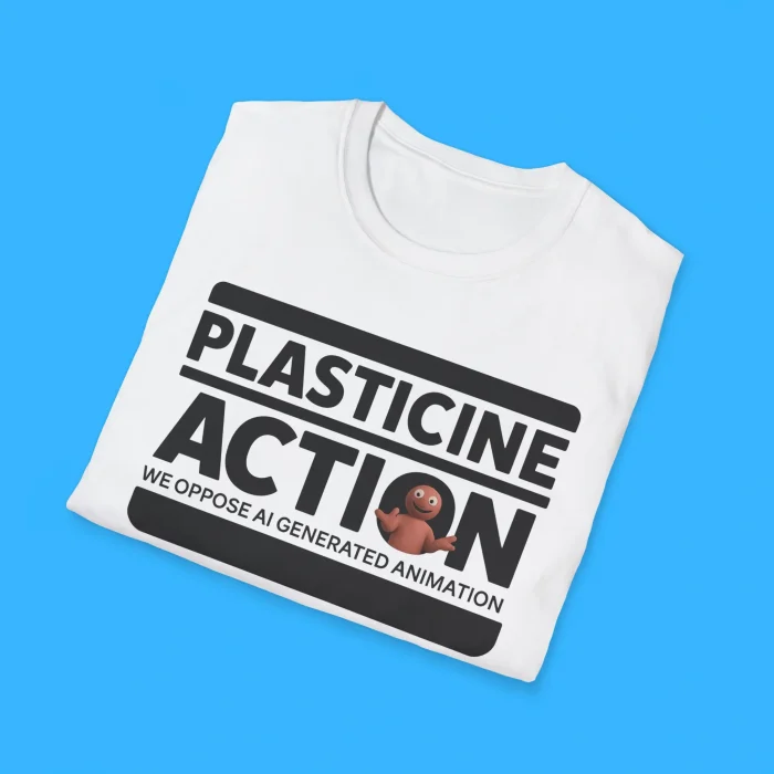 Plasticine Action We Oppose AI Generated Animation Shirts