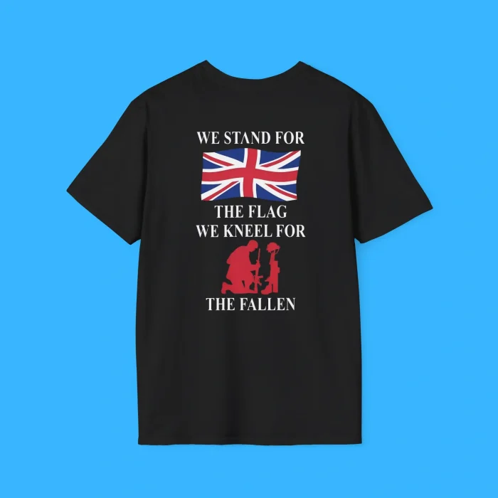 We Stand For The Flag We Kneel For The Fallen Black Shirt