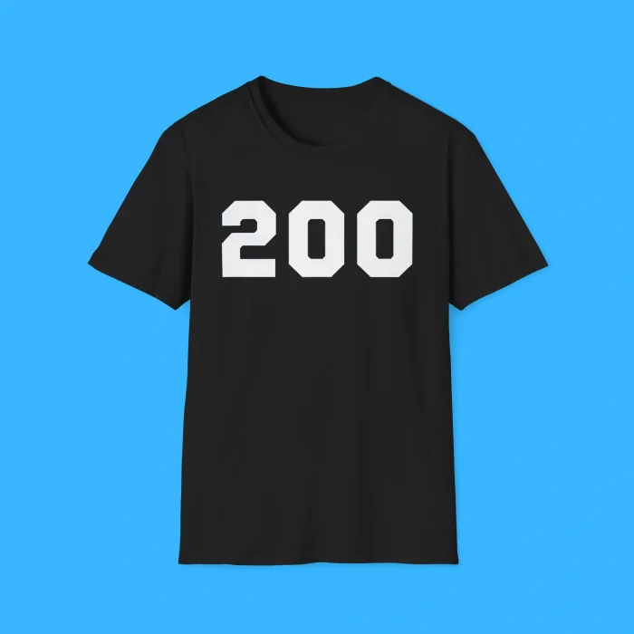 200 Number Black Shirt