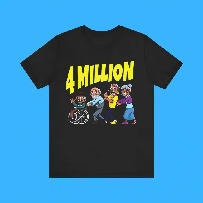 4 Million Subscribers Black Premium Shirt