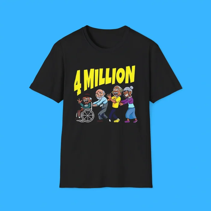 4 Million Subscribers Black Shirt