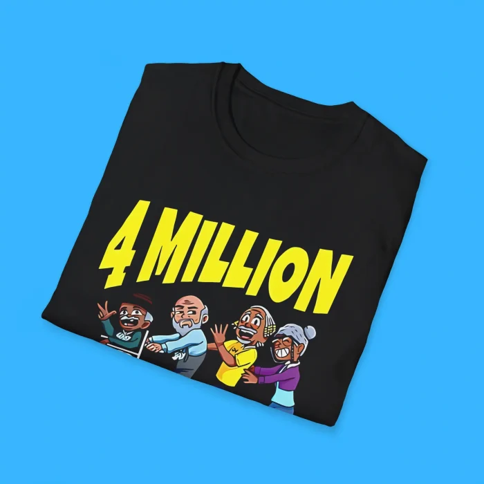 4 Million Subscribers Black Shirts