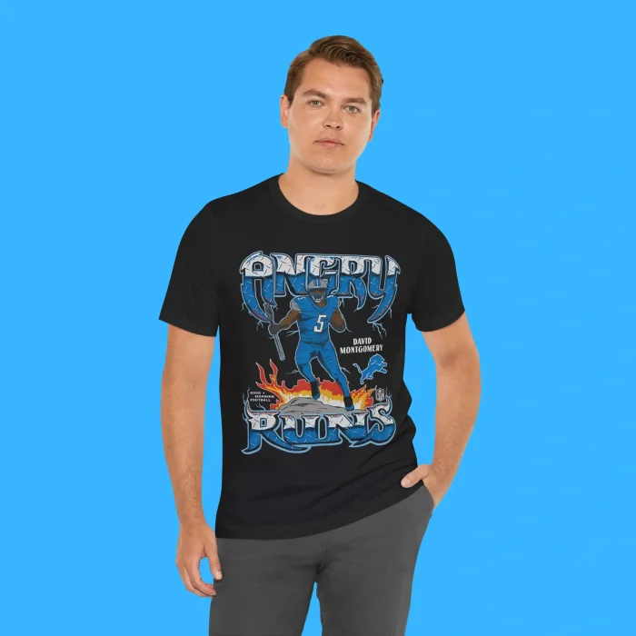 Angry Runs Lions David Montgomery Person Shirt