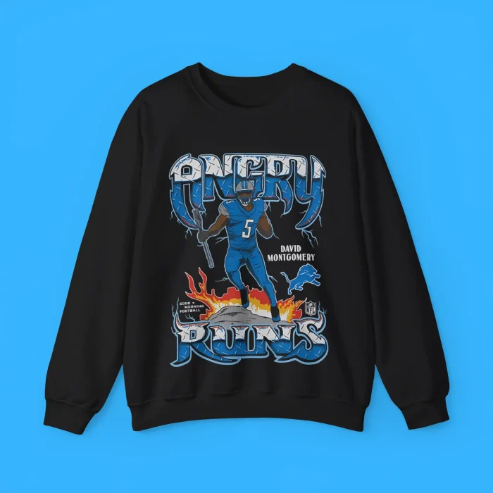 Angry Runs Lions David Montgomery Sweatshirt