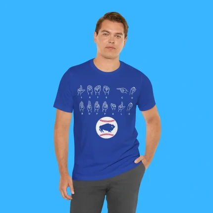 Bisons Let's Go Buffalo Asl Language Person Shirt