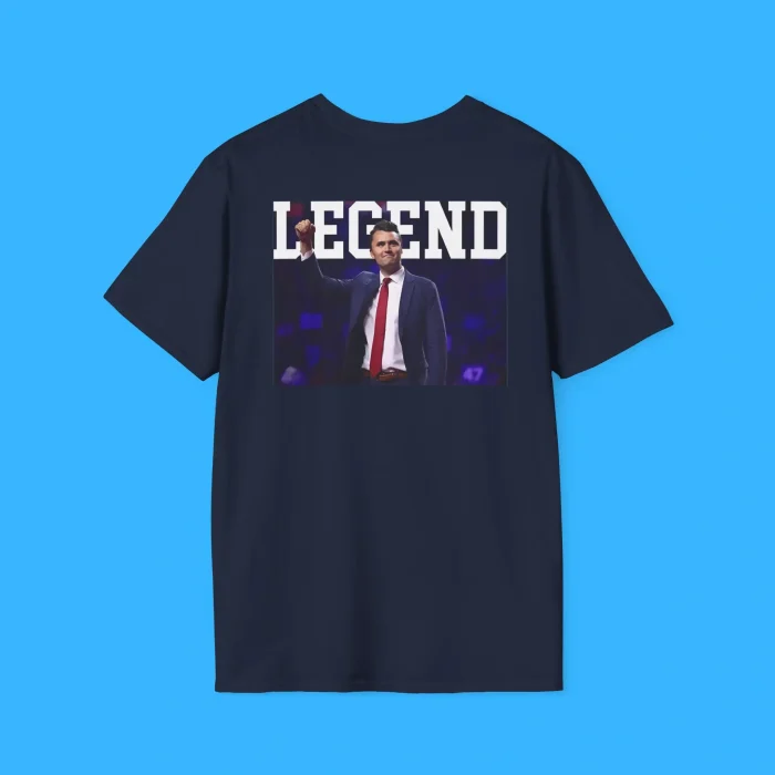 Charlie Kirk Legend Navy Shirt
