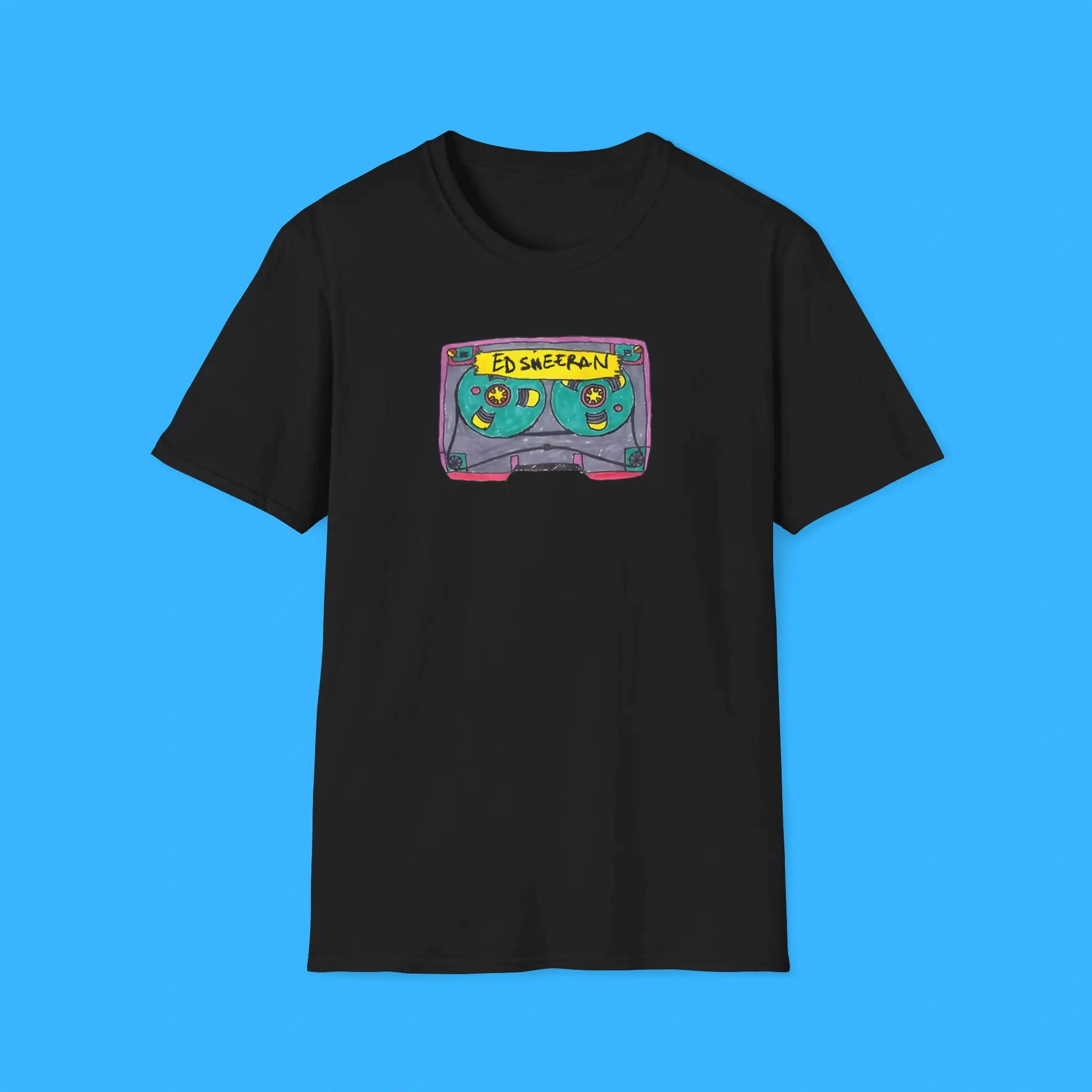 Ed-Sheeran-Play-x-Kidsuper-Cassette-Black-Shirt Ed Sheeran Play x Kidsuper Cassette Black Shirt