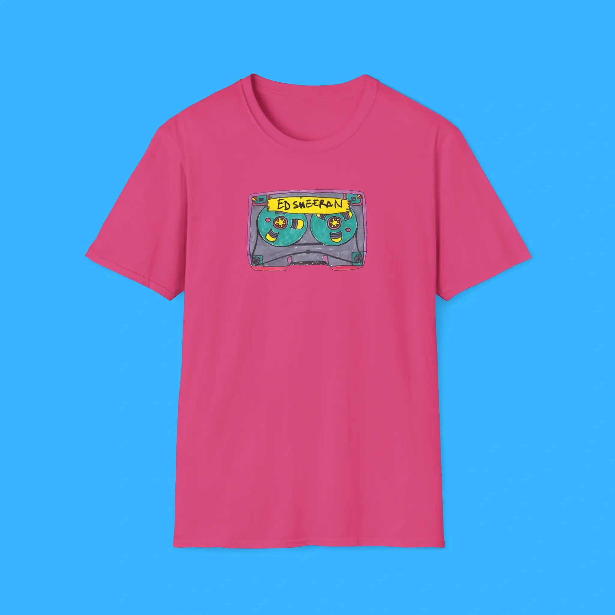 Ed-Sheeran-Play-x-Kidsuper-Cassette-Pink-Shirt Ed Sheeran Play x Kidsuper Cassette Pink Shirt