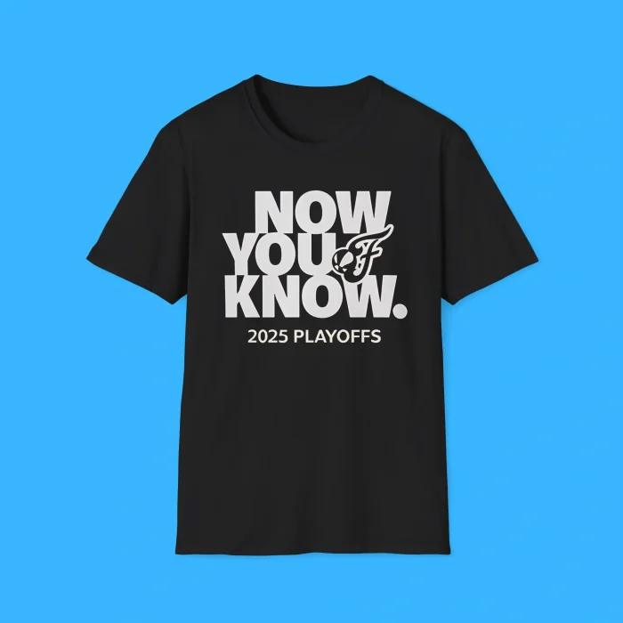 Fever Now You Know 2025 Playoffs Black Shirt