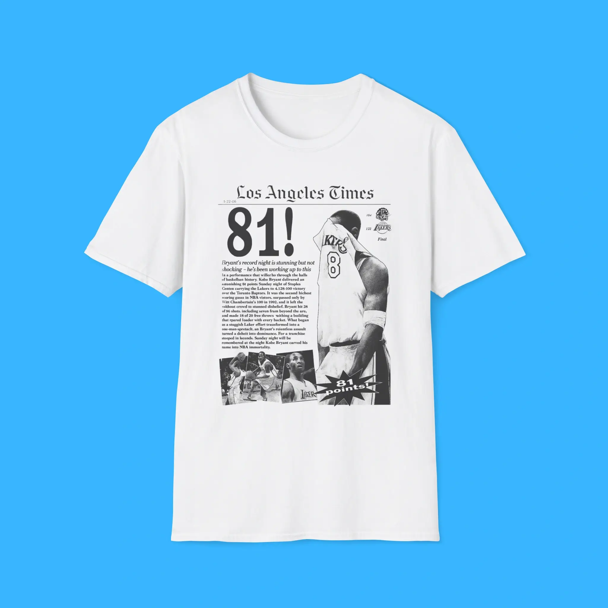 Kobe-Bryant-Los-Angeles-Lakers-Times-81-Points-Shirt Kobe Bryant Los Angeles Lakers Times 81 Points Shirt